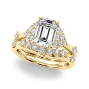 Sculpted Ov Center Round Diamond Engagement Ring â€” 10K/14K Gold & Platinum