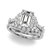 Sculpted Ov Center Round Diamond Engagement Ring â€” 10K/14K Gold & Platinum