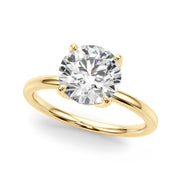Radiant Hidden Halo Ov Engagement Ring Round Diamond Engagement Ring â€” 10K/14K Gold & Platinum