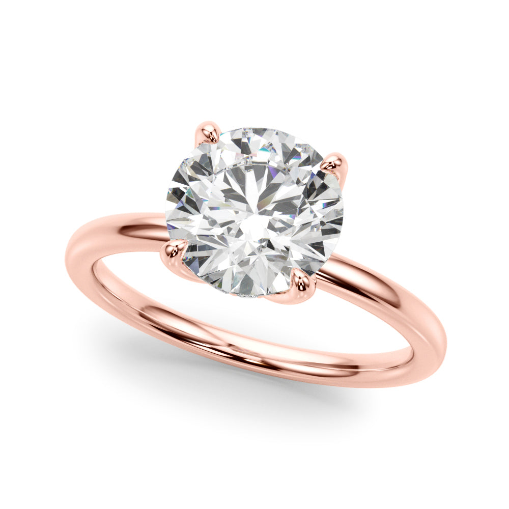 Radiant Hidden Halo Oval Engagement Ring in 10K/14K gold and platinum with certified lab-grown or natural diamonds
