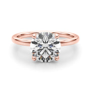 Radiant Hidden Halo Ov Engagement Ring Round Diamond Engagement Ring â€” 10K/14K Gold & Platinum