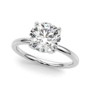 Radiant Hidden Halo Ov Engagement Ring Round Diamond Engagement Ring â€” 10K/14K Gold & Platinum