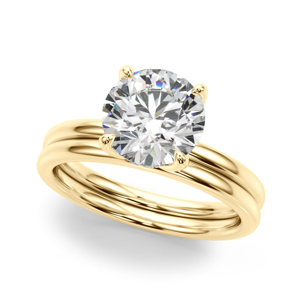 Radiant Hidden Halo Ov Engagement Ring Round Diamond Engagement Ring â€” 10K/14K Gold & Platinum