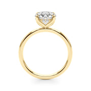 Radiant Hidden Halo Ov Engagement Ring Round Diamond Engagement Ring â€” 10K/14K Gold & Platinum