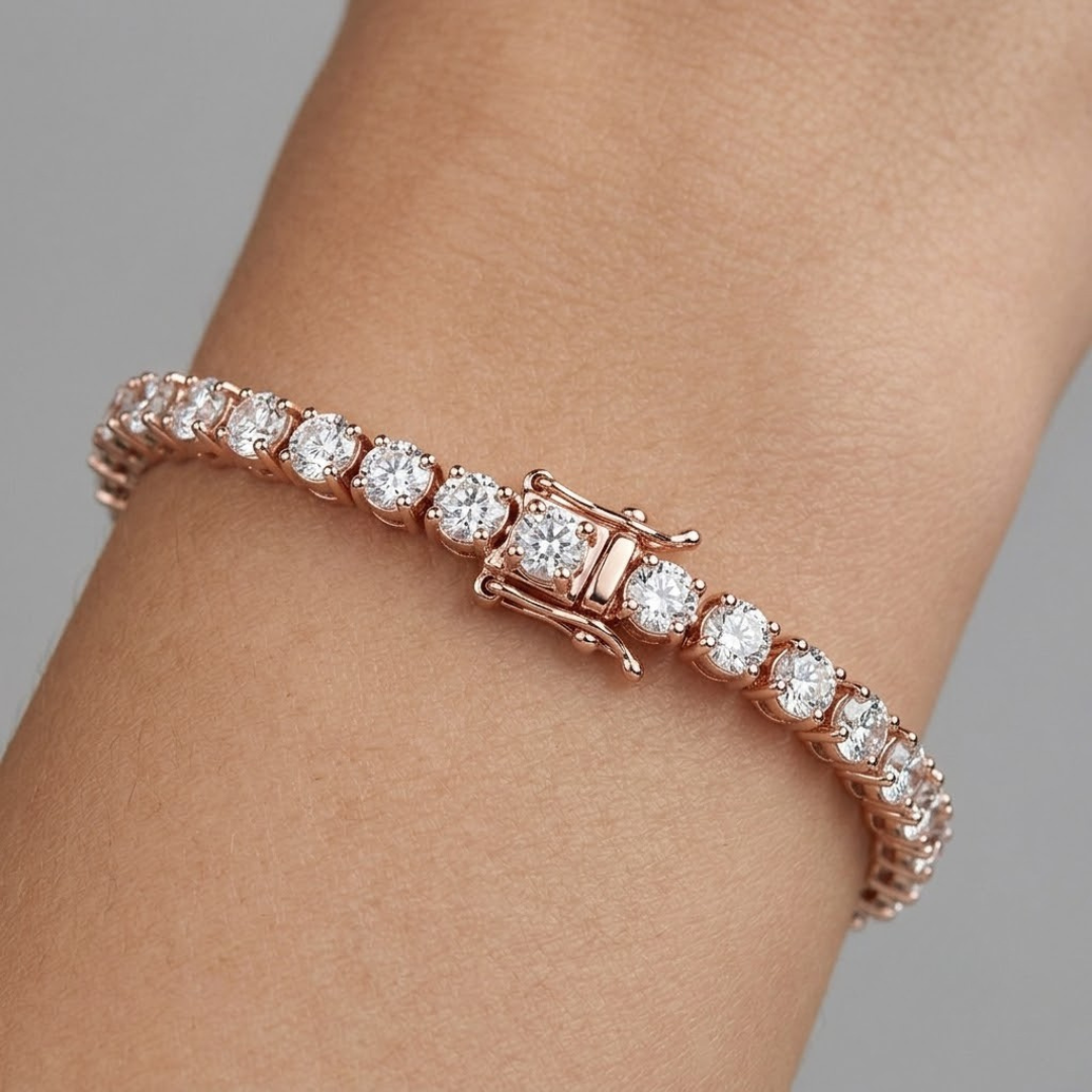 5.00ct Natural Diamond Tennis Bracelet in 10K/14K gold and platinum with certified lab-grown or natural diamonds
