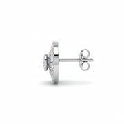 Elegant Vintage Round Diamond Stud Earrings in 10K/14K gold and platinum with certified lab-grown or natural diamonds