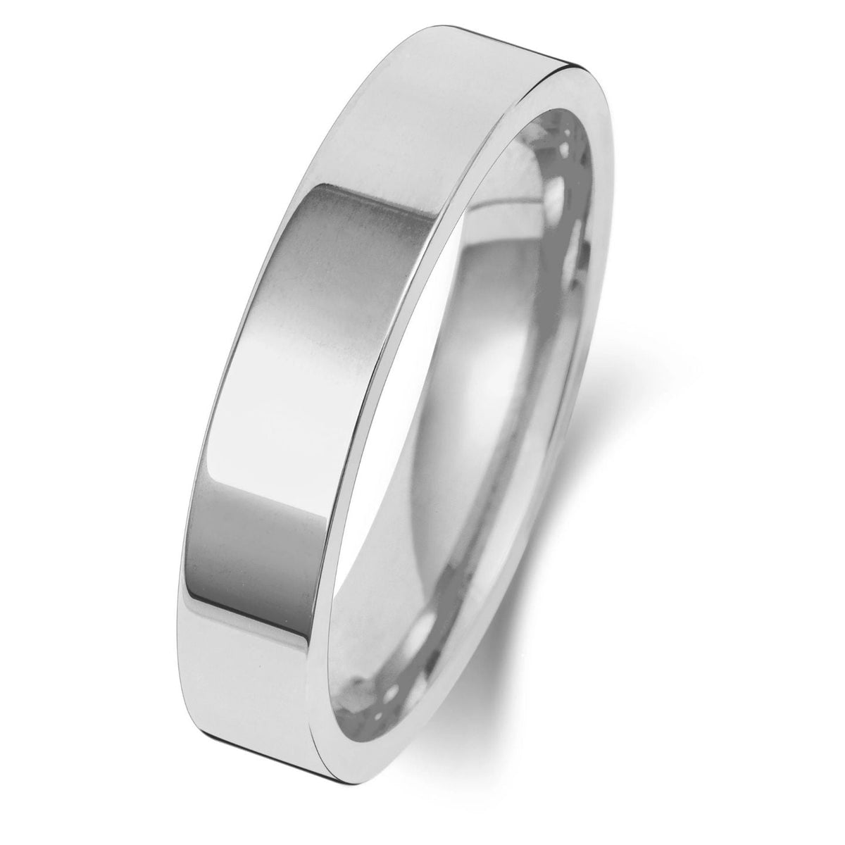 Flat Court Shape Plain Wedding Band for Women in 10K/14K gold and platinum with certified lab-grown or natural diamonds