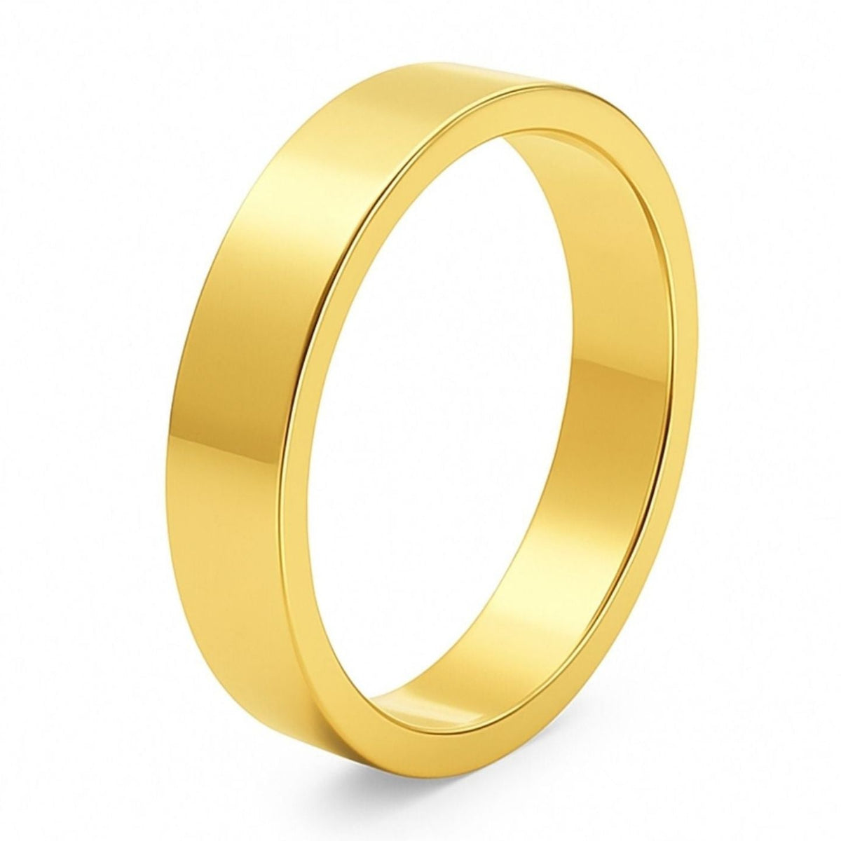 Flat Shape Plain Wedding Band for Women in 10K/14K gold and platinum with certified lab-grown or natural diamonds