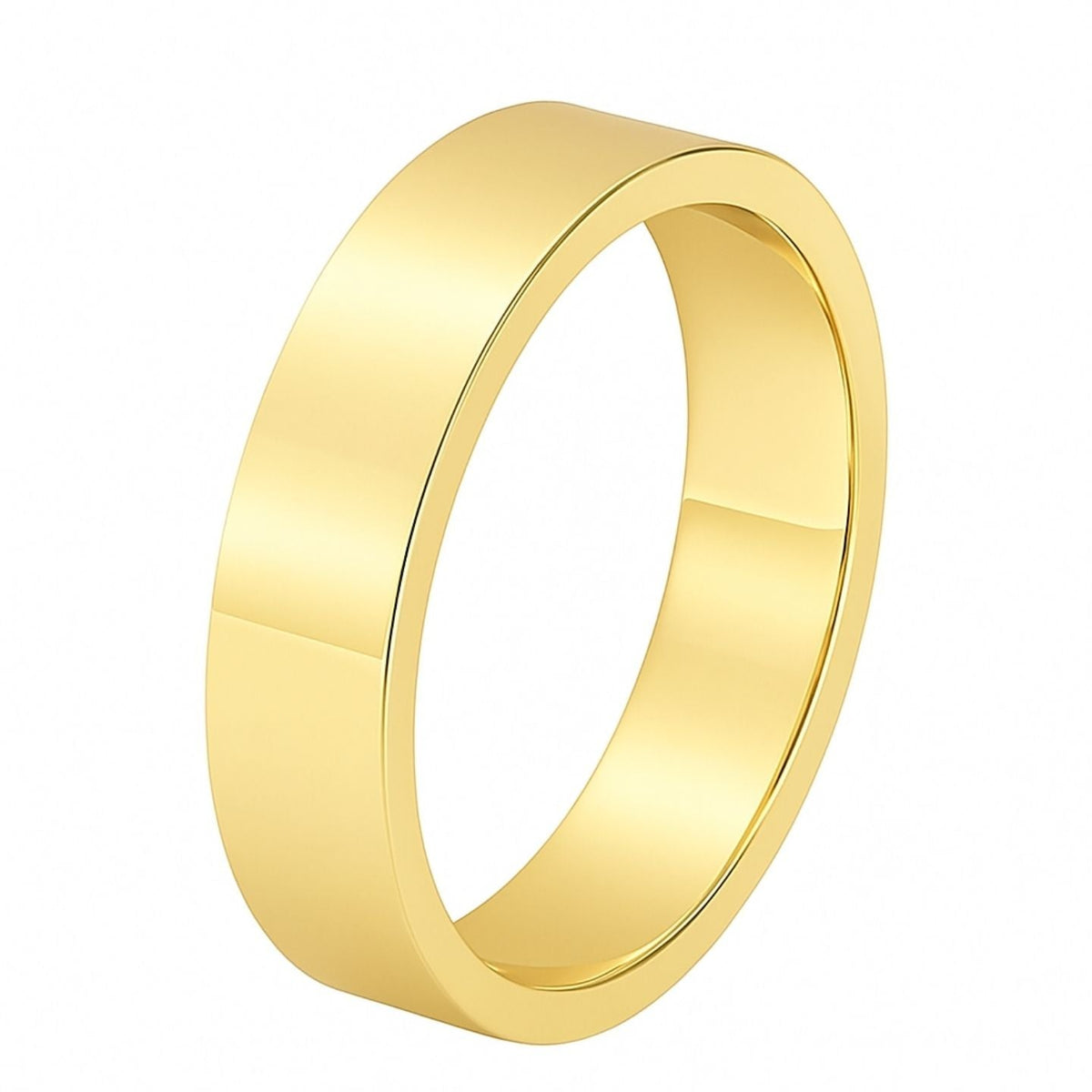 Flat Shape Plain Wedding Band for Women in 10K/14K gold and platinum with certified lab-grown or natural diamonds