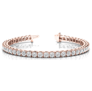 Delicate Round Cut Lab Grown Diamond Tennis Bracelet for Women in Gold & in 10K/14K gold and platinum with certified lab-grown or natural diamonds