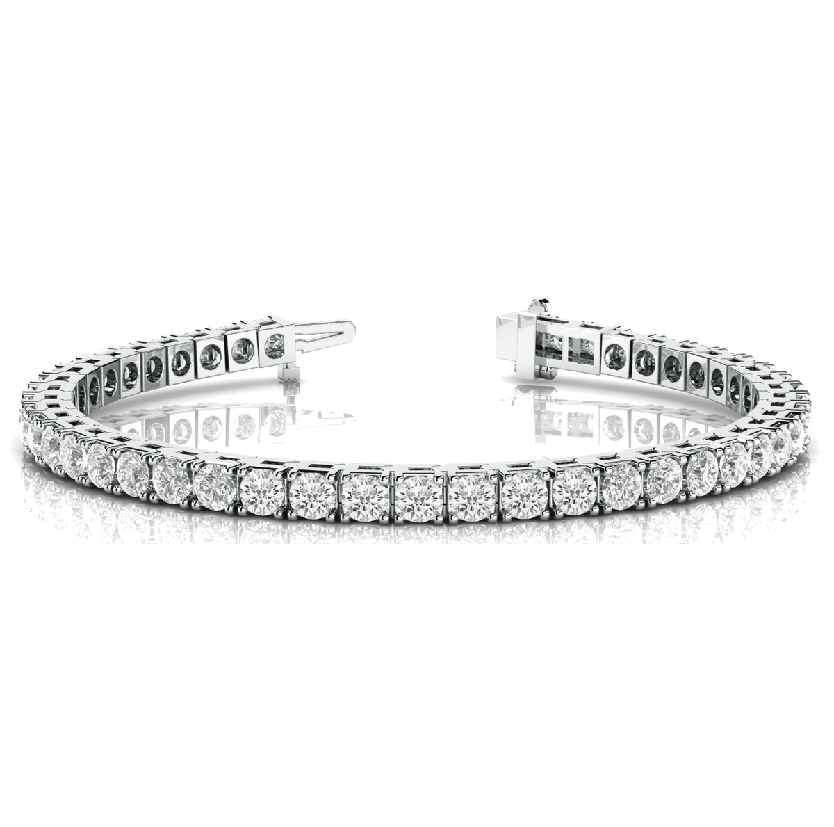 Delicate Round Cut Lab Grown Diamond Tennis Bracelet for Women in Gold & in 10K/14K gold and platinum with certified lab-grown or natural diamonds