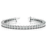 Delicate Round Cut Lab Grown Diamond Tennis Bracelet for Women in Gold & in 10K/14K gold and platinum with certified lab-grown or natural diamonds