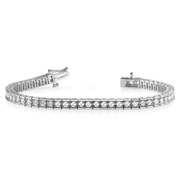 Round Cut Diamond Tennis Bracelet in Lab Grown or Natural Diamonds in 10K/14K gold and platinum with certified lab-grown or natural diamonds