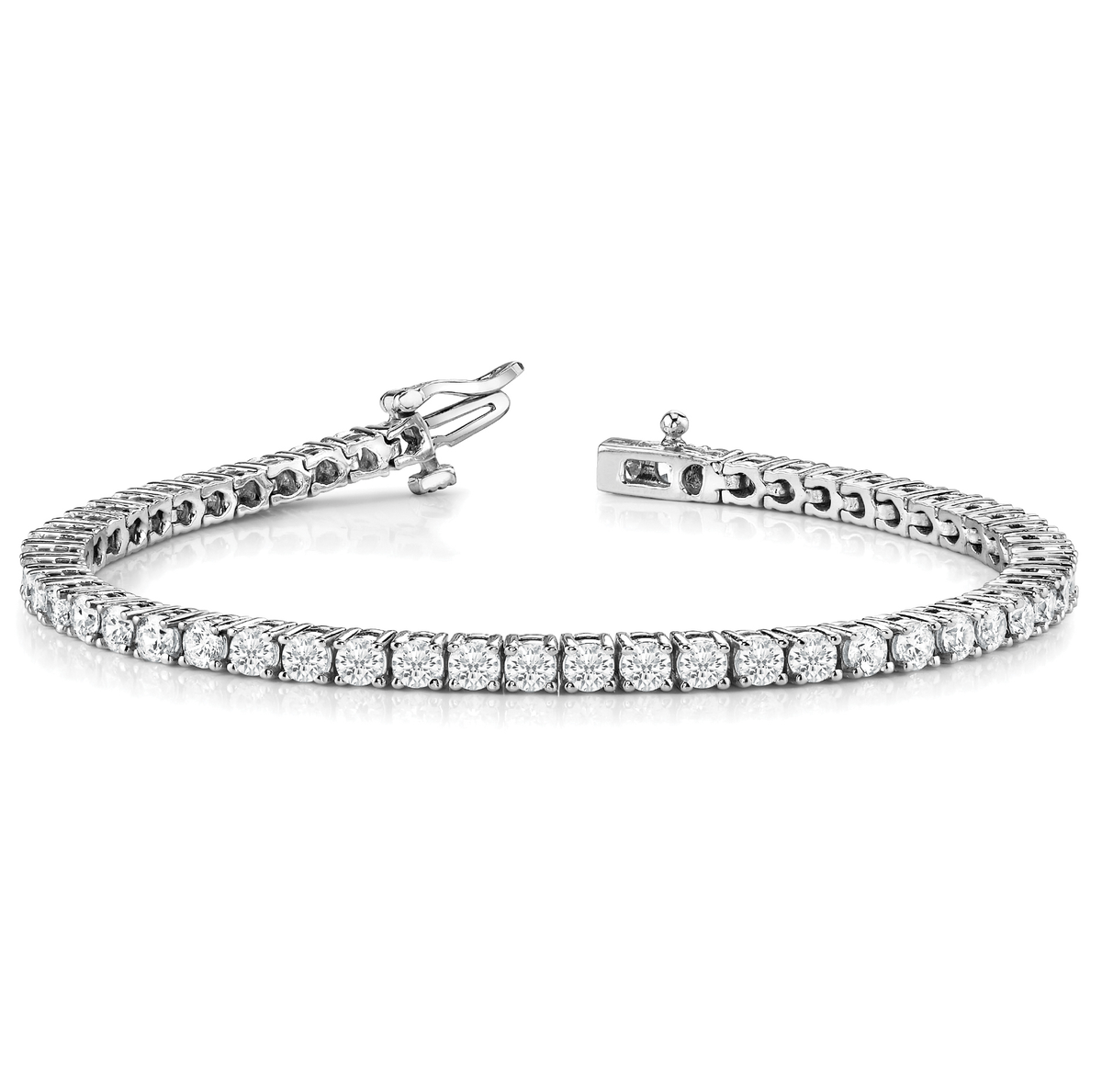Luxury Round Cut 2.50Ct to 8.00Ct Lab Grown Diamond Tennis Bracelet in Gold & in 10K/14K gold and platinum with certified lab-grown or natural diamonds