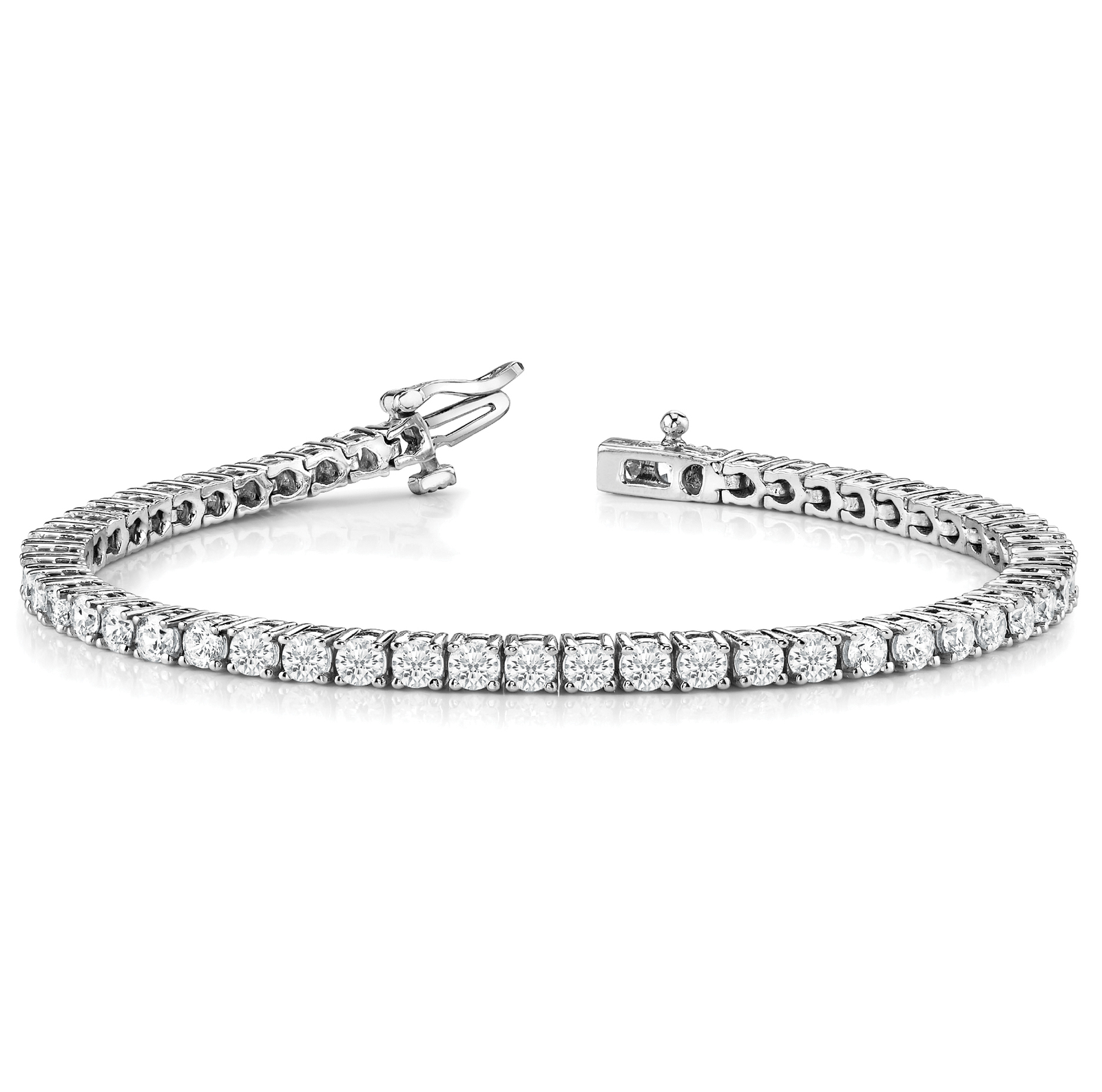 Luxury Round Cut 2.50Ct to 8.00Ct Lab Grown Diamond Tennis Bracelet in Gold & in 10K/14K gold and platinum with certified lab-grown or natural diamonds