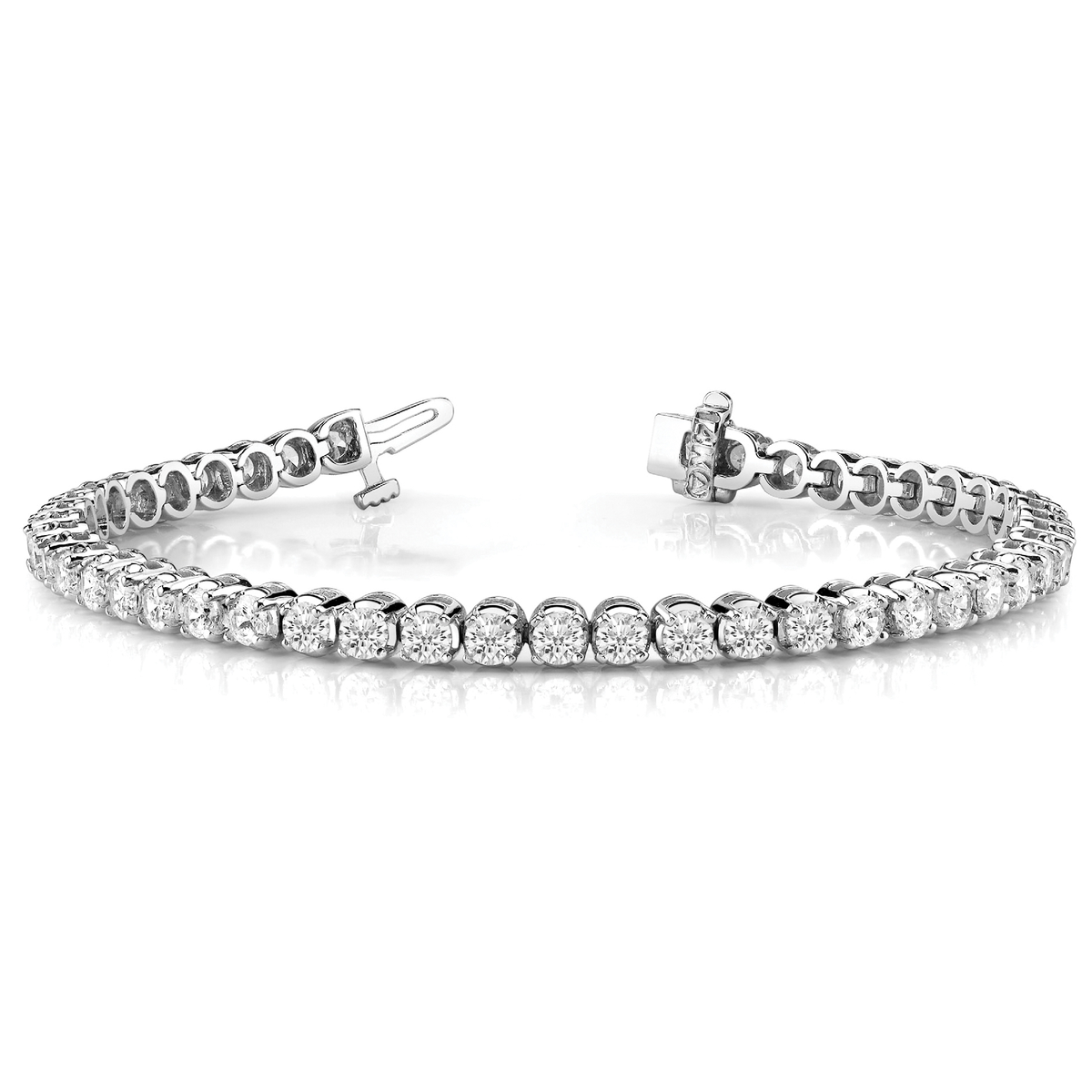 Round Cut Lab Grown Diamond Tennis Bracelet for Women in 10K/14K gold and platinum with certified lab-grown or natural diamonds