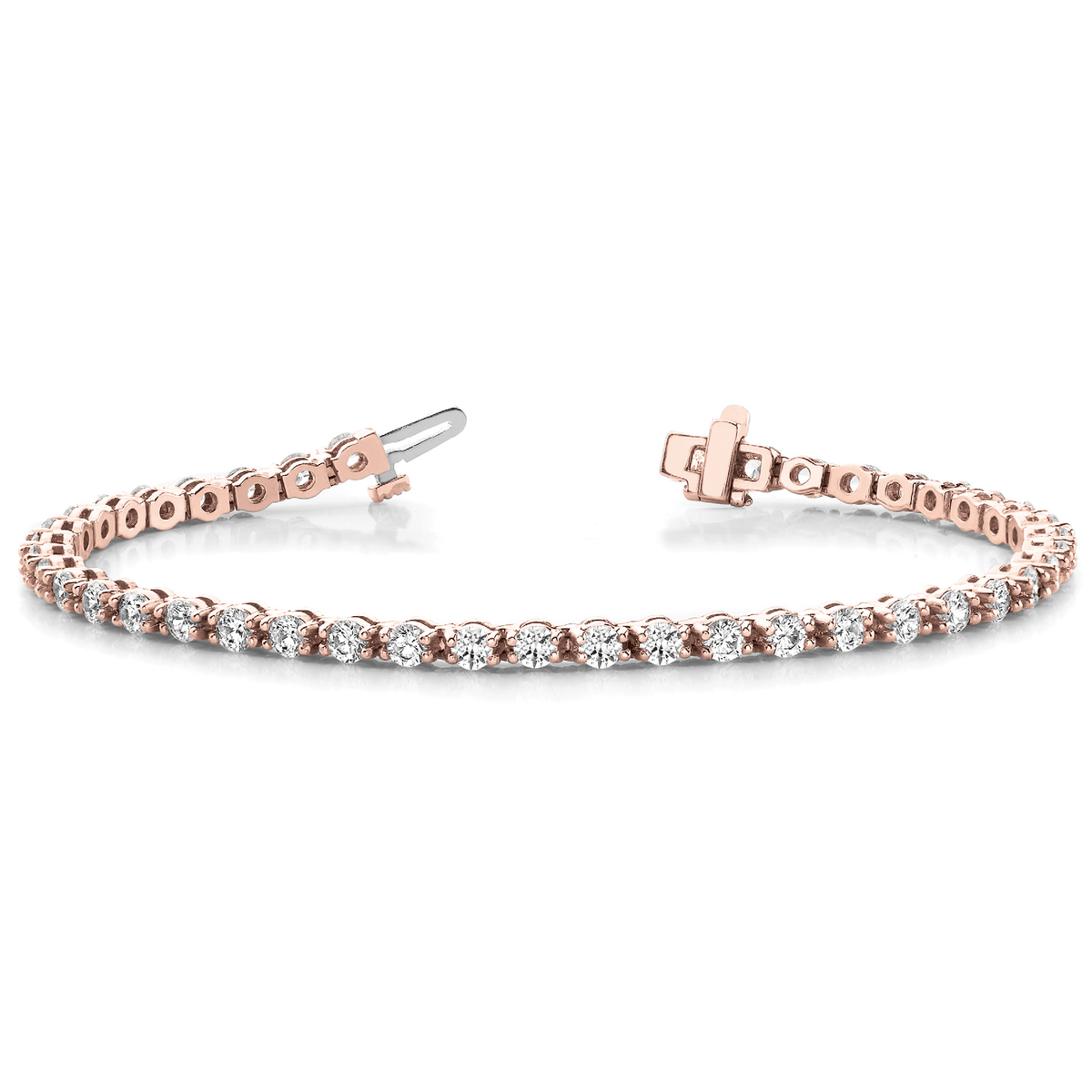 Beaded Diamond Tennis Bracelet Round Cut Lab or Natural Diamond in Gold & in 10K/14K gold and platinum with certified lab-grown or natural diamonds