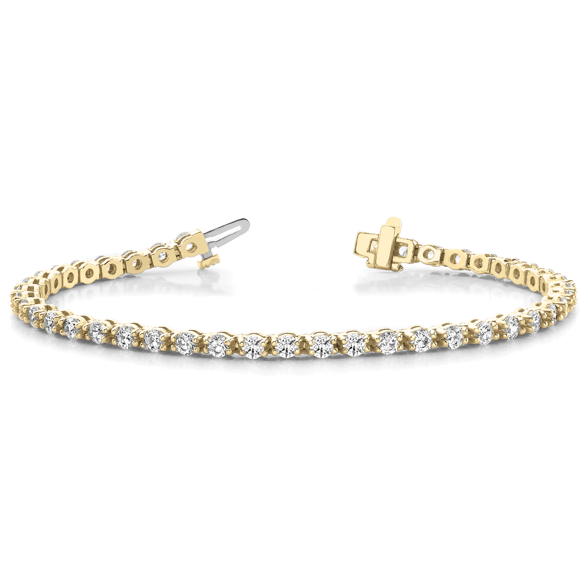 Beaded Diamond Tennis Bracelet Round Cut Lab or Natural Diamond in Gold & in 10K/14K gold and platinum with certified lab-grown or natural diamonds