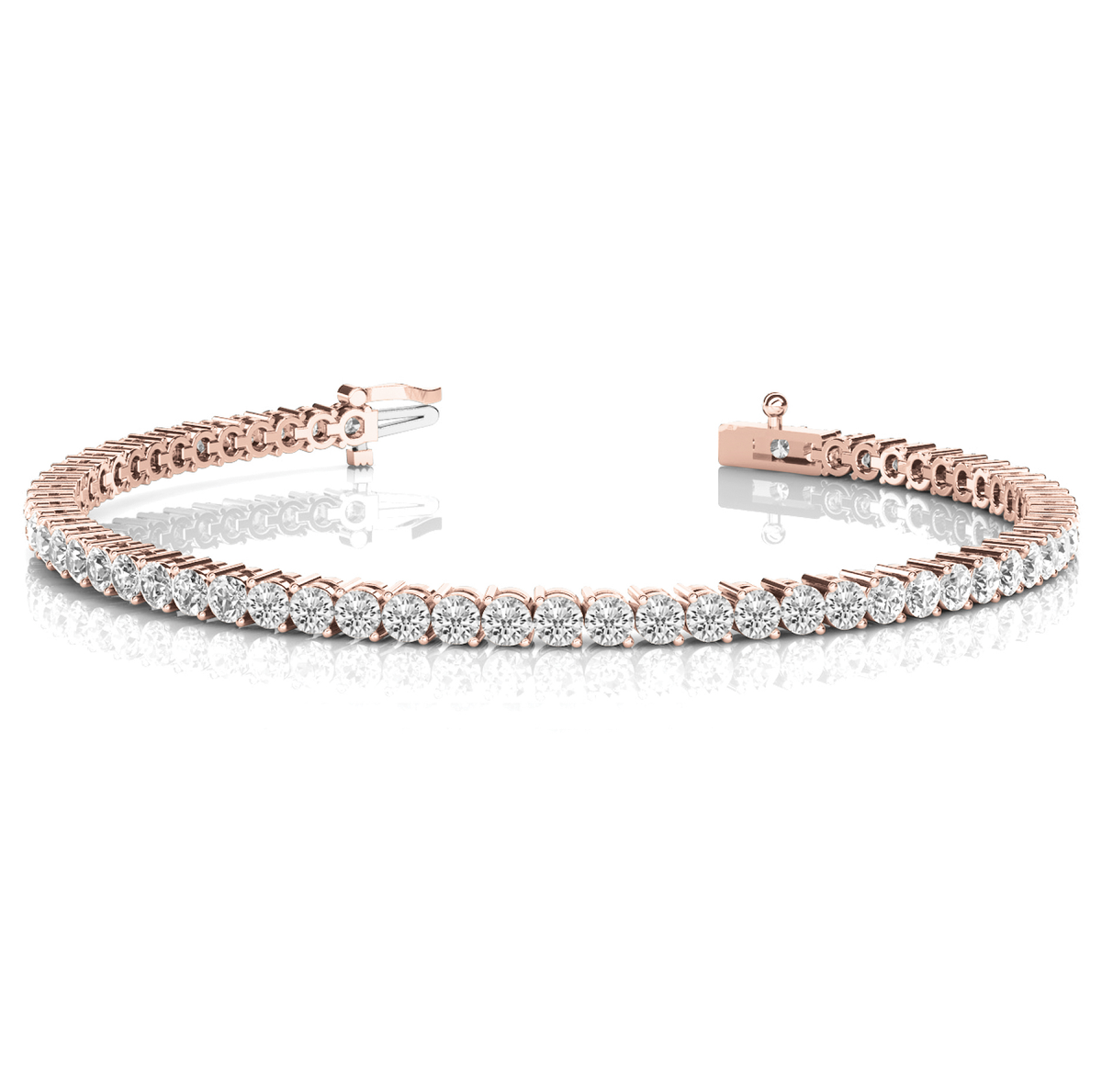 Premium Tennis Bracelet in Round Cut Lab Grown Diamond / & in 10K/14K gold and platinum with certified lab-grown or natural diamonds