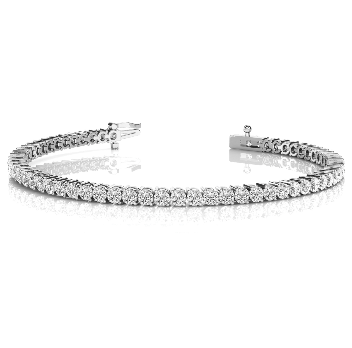 Premium Tennis Bracelet in Round Cut Lab Grown Diamond / & in 10K/14K gold and platinum with certified lab-grown or natural diamonds