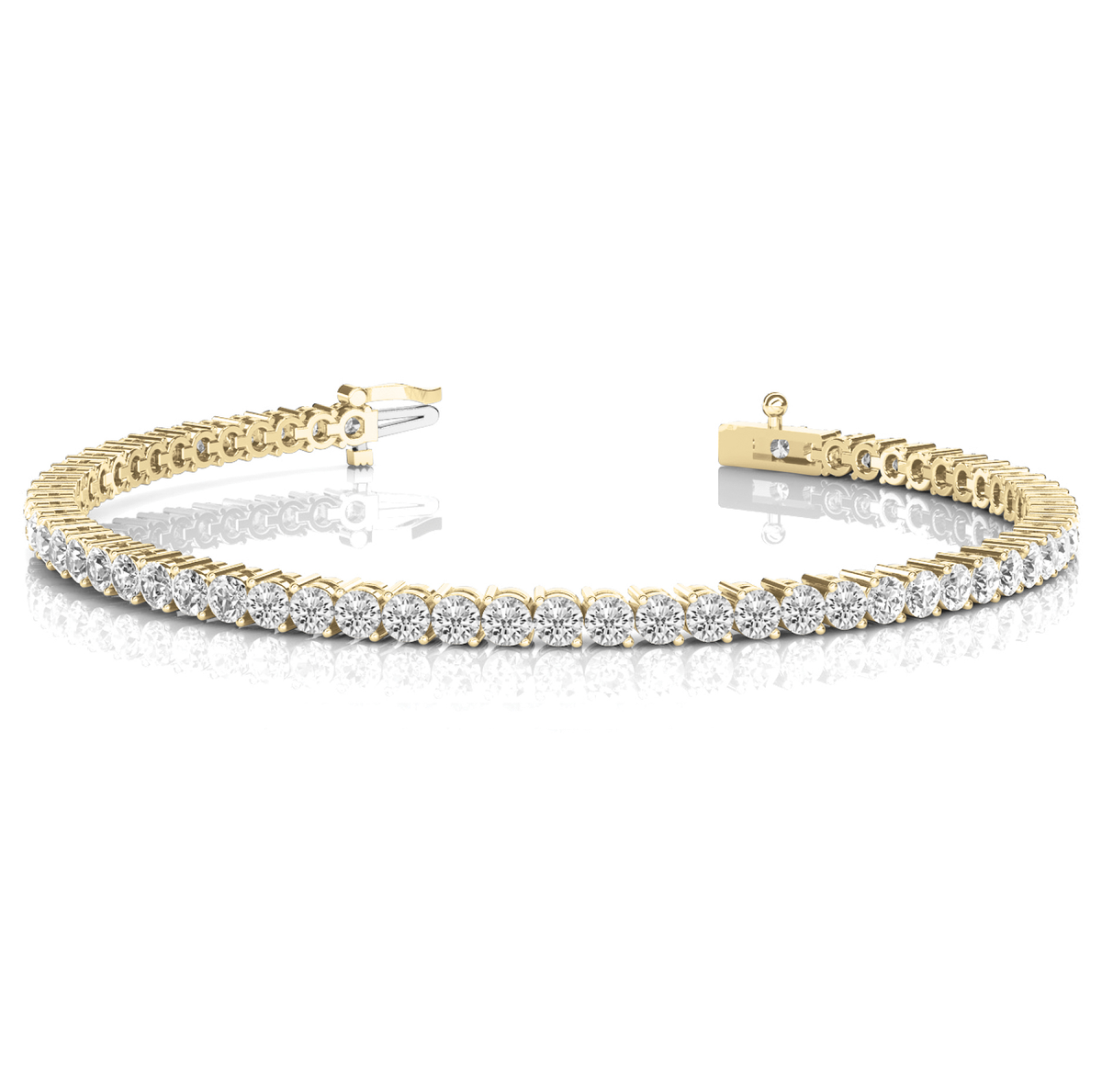 Premium Tennis Bracelet in Round Cut Lab Grown Diamond / & in 10K/14K gold and platinum with certified lab-grown or natural diamonds