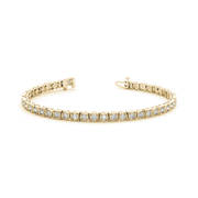 Delicate Milgrain Set Lab Grown or Real Diamond Tennis Bracelet in Gold & in 10K/14K gold and platinum with certified lab-grown or natural diamonds