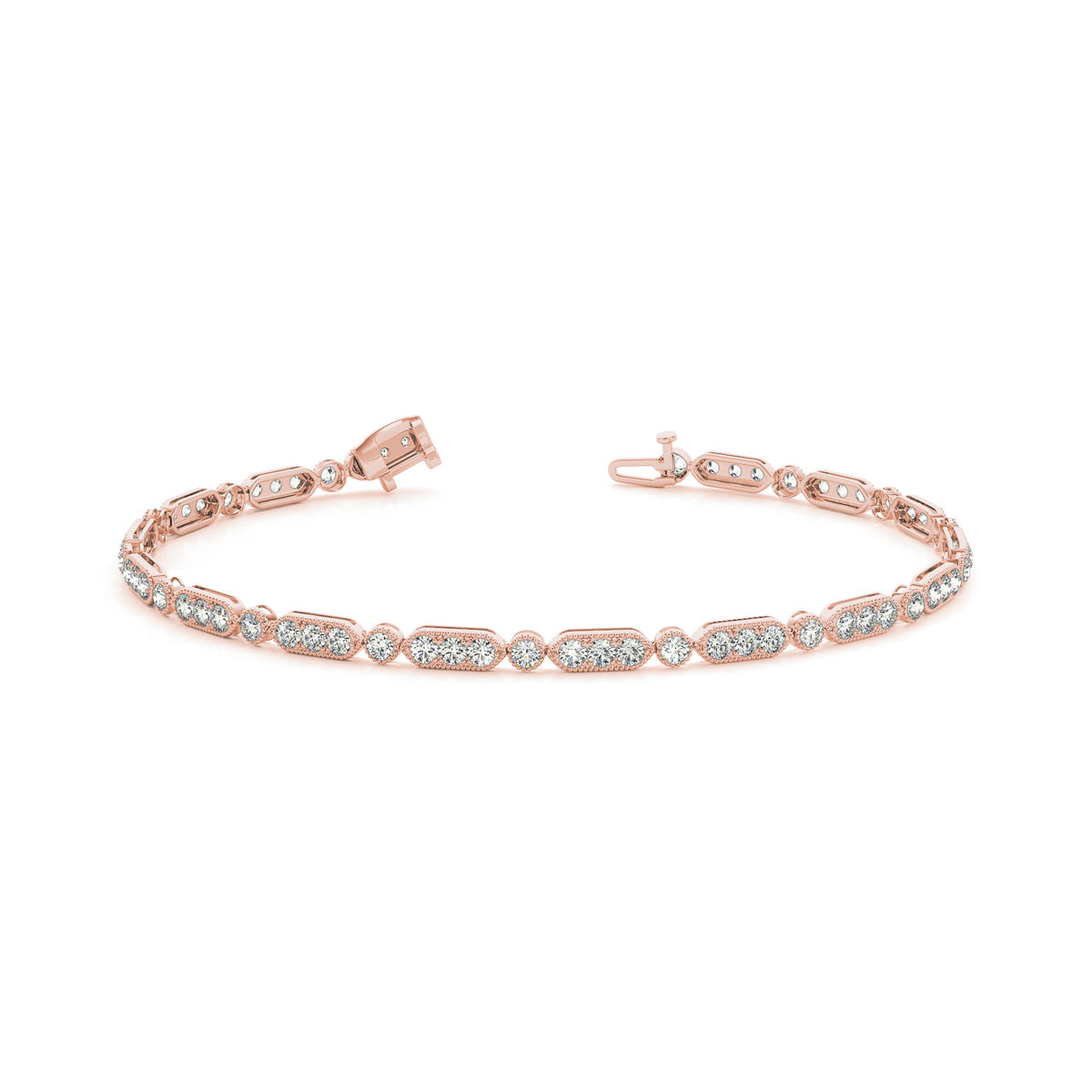 Luxury Diamond Tennis Bracelet with Round Cut Diamonds in Gold & in 10K/14K gold and platinum with certified lab-grown or natural diamonds