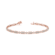 Luxury Diamond Tennis Bracelet with Round Cut Diamonds in Gold & in 10K/14K gold and platinum with certified lab-grown or natural diamonds