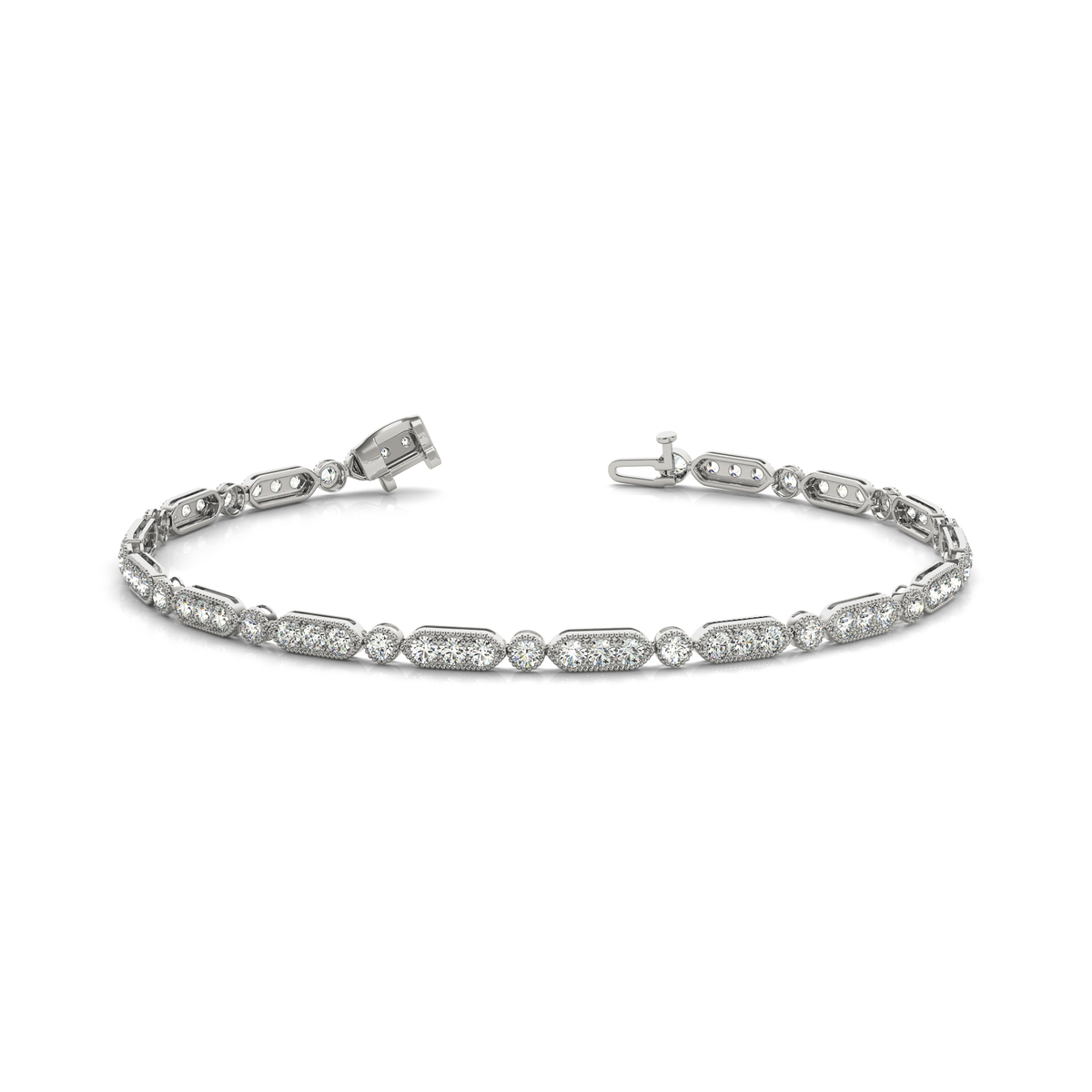 Luxury Diamond Tennis Bracelet with Round Cut Diamonds in Gold & in 10K/14K gold and platinum with certified lab-grown or natural diamonds