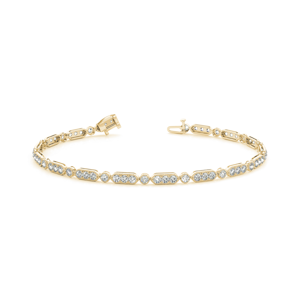 Luxury Diamond Tennis Bracelet with Round Cut Diamonds in Gold & in 10K/14K gold and platinum with certified lab-grown or natural diamonds
