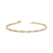 Luxury Diamond Tennis Bracelet with Round Cut Diamonds in Gold & in 10K/14K gold and platinum with certified lab-grown or natural diamonds