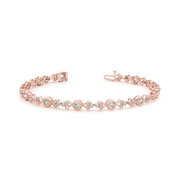 Cluster Natural Diamond Tennis Bracelet / or Platinum Hallmarked in 10K/14K gold and platinum with certified lab-grown or natural diamonds