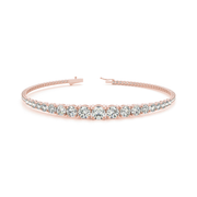 Graduated Round Diamond Tennis Bracelet or in 10K/14K gold and platinum with certified lab-grown or natural diamonds