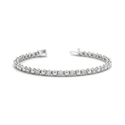 Two Tone Diamond Tennis Bracelet in Lab Grown or Natural Diamond in Gold or in 10K/14K gold and platinum with certified lab-grown or natural diamonds
