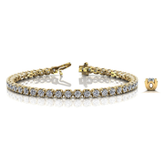 Round Brilliant Cut Prong Set Diamond Tennis Bracelet Solid Gold & in 10K/14K gold and platinum with certified lab-grown or natural diamonds