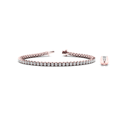 Round Cut Lab Grown or Natural Diamond Tennis Bracelet in 10K/14K gold and platinum with certified lab-grown or natural diamonds