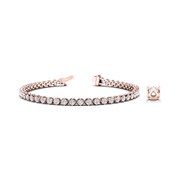 Classic Lab Grown Or Natural Round Cut Diamond Tennis Bracelet in 10K/14K gold and platinum with certified lab-grown or natural diamonds