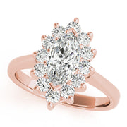 Sophisticated Color Rings Marquise Diamond Engagement Ring in 10K/14K gold and platinum with certified lab-grown or natural diamonds