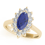 Sophisticated Color Rings Marquise Diamond Engagement Ring in 10K/14K gold and platinum with certified lab-grown or natural diamonds