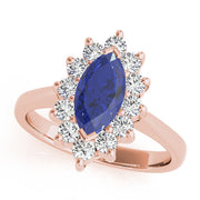 Sophisticated Color Rings Marquise Diamond Engagement Ring in 10K/14K gold and platinum with certified lab-grown or natural diamonds