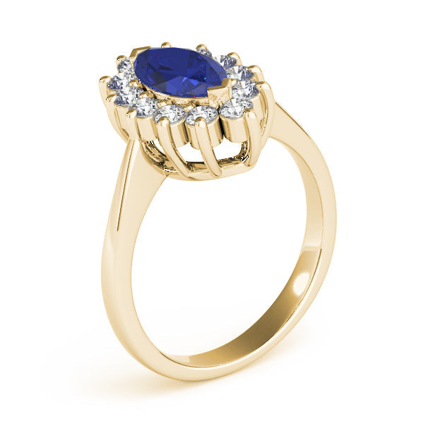 Sophisticated Color Rings Marquise Diamond Engagement Ring in 10K/14K gold and platinum with certified lab-grown or natural diamonds