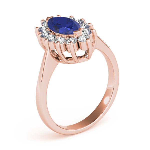 Sophisticated Color Rings Marquise Diamond Engagement Ring in 10K/14K gold and platinum with certified lab-grown or natural diamonds