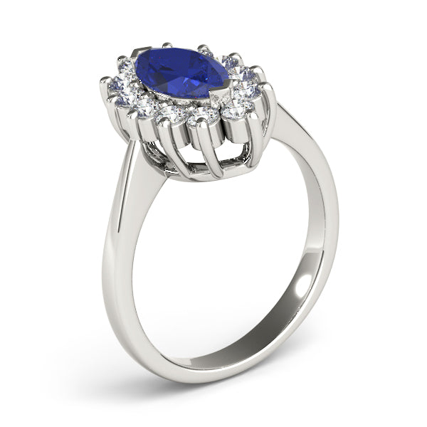 Sophisticated Color Rings Marquise Diamond Engagement Ring in 10K/14K gold and platinum with certified lab-grown or natural diamonds