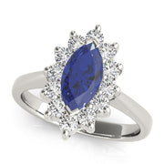 Sophisticated Color Rings Marquise Diamond Engagement Ring in 10K/14K gold and platinum with certified lab-grown or natural diamonds