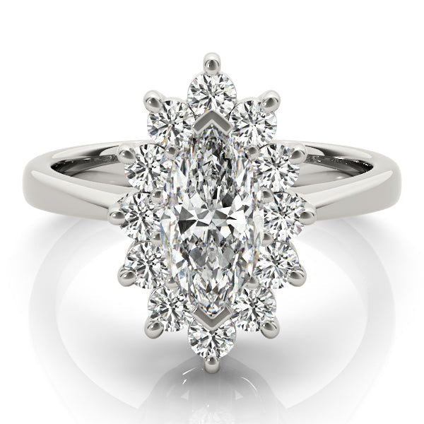 Sophisticated Color Rings Marquise Diamond Engagement Ring in 10K/14K gold and platinum with certified lab-grown or natural diamonds