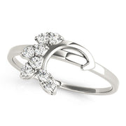 Nature Inspired Floral Wraps & Inserts Half Eternity Ring in Gold & Platinum
