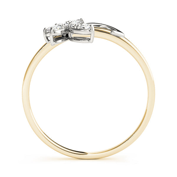 Nature Inspired Floral Wraps & Inserts Half Eternity Ring in Gold & Platinum