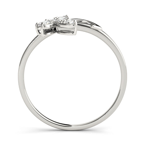 Nature Inspired Floral Wraps & Inserts Half Eternity Ring in Gold & Platinum