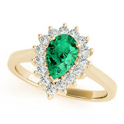 Adored Color Rings Pear Diamond Engagement Ring in 10K/14K gold and platinum with certified lab-grown or natural diamonds