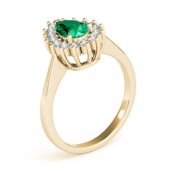 Adored Color Rings Pear Diamond Engagement Ring in 10K/14K gold and platinum with certified lab-grown or natural diamonds